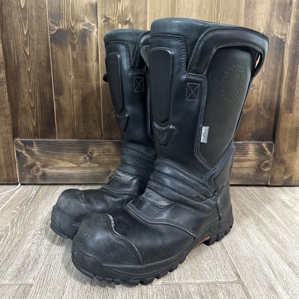 Lion by Thorogood QR14 14" Structural Firefighter Bunker Boots Leather Size 12W